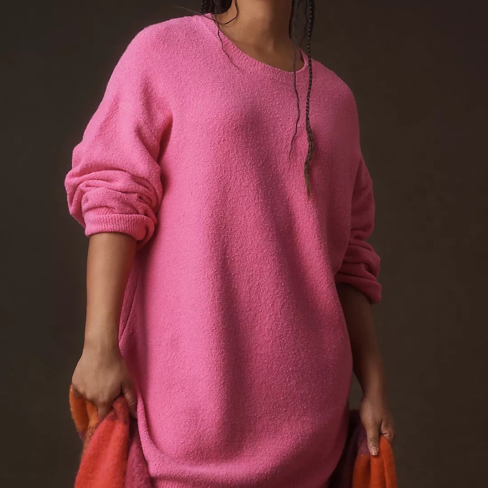 Vibrant Pink Women's Crew Neck Sweater